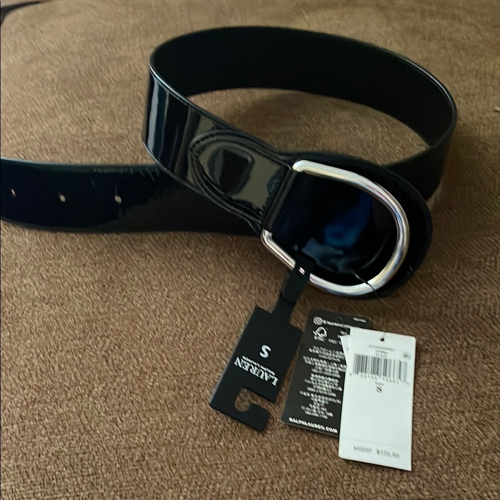 Palph Lauren Black Belt with metal Buckle
